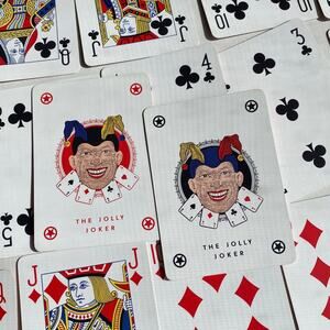 Old 1964 Vintage ITALIAN DAL NEGRO POKER San Siro Italy Wide Playing Cards Red